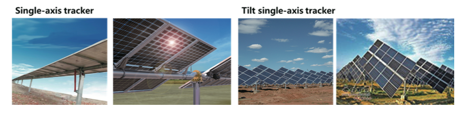 Figure 25: Jinko swan bifacial modules can be compatible with different tracking systems