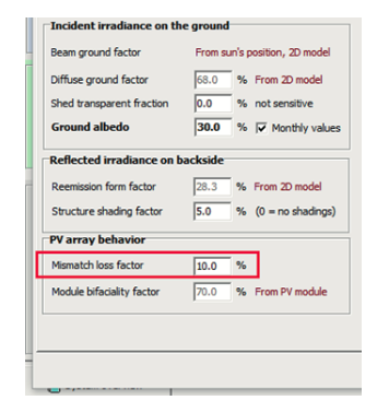 Figure 27: Mismatch loss factor in PVsyst