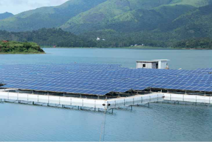 Floating solar is a major opportunity, particularly in Kerala, given that almost all of the state’s locally generated power comes from hydro. Credit: SeaFlex