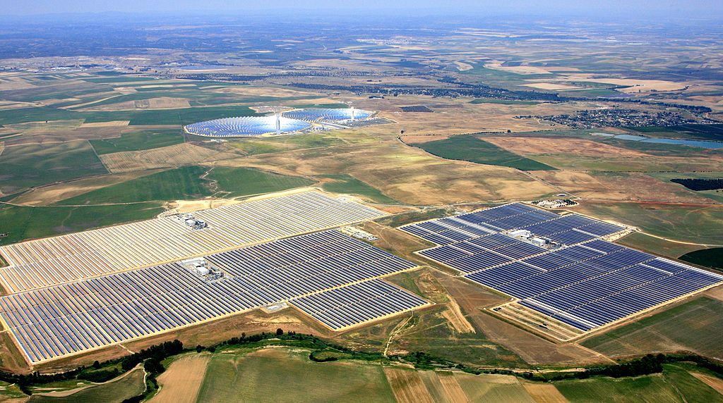 Solar panels in Andalusia, Spain. Source: Wikimedia Commons