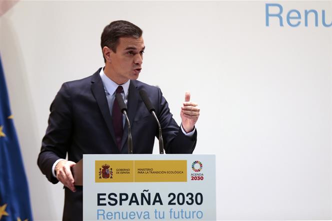 The deal from a new government led by socialist president Pedro Sánchez emerges after Spain faced four general elections in as many years (Pool Moncloa/J.M.Cuadrado)