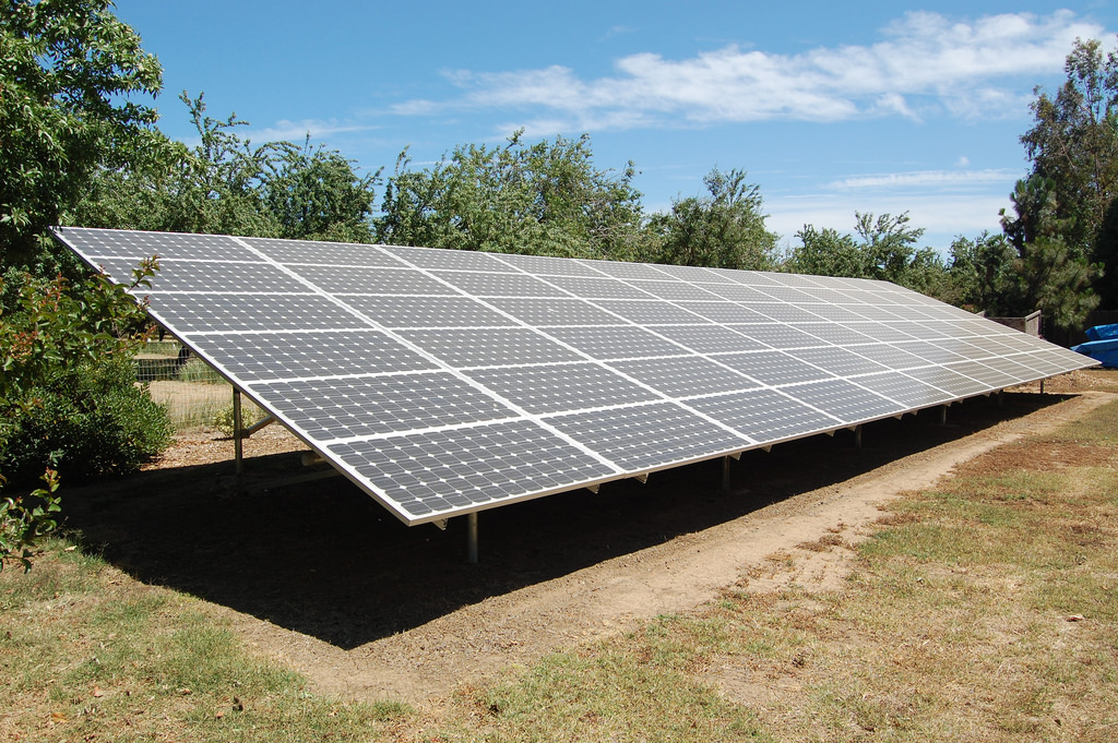 The Otarre Solar Park is comprised of 6,156 solar panels generating enough energy to power approximately 320 homes. Image: dirvish