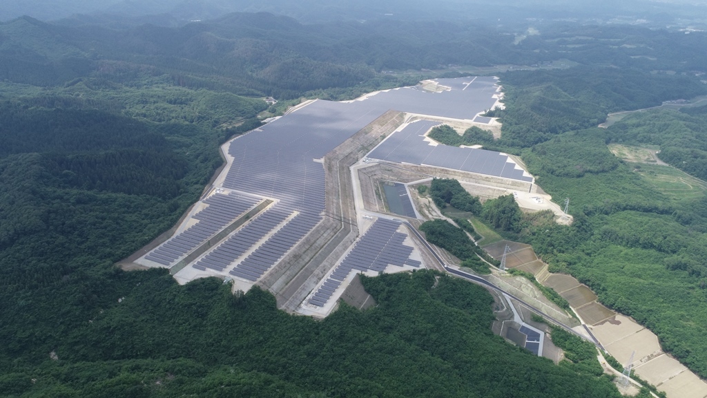 The 28MW  solar farm in Taiwa, Miyagi Prefecture. Image: Kyocera TCL Solar. 
