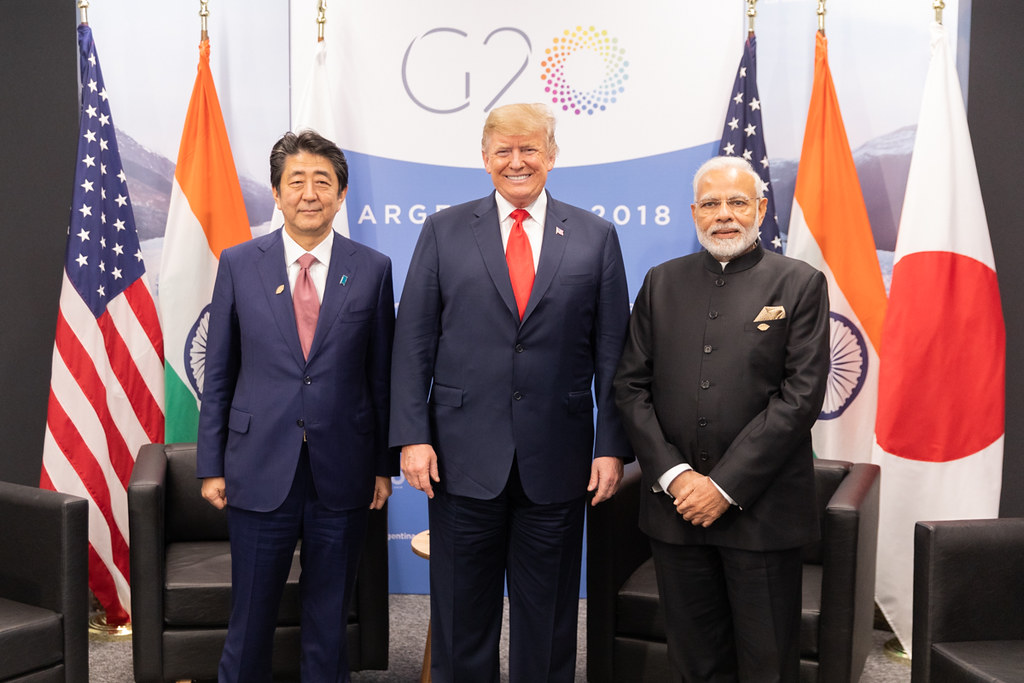 Here seen at earlier G20 talks in Argentina, Trump and Modi met at Osaka this week, hours after the WTO panel report was published (Credit: Flickr / The White House)