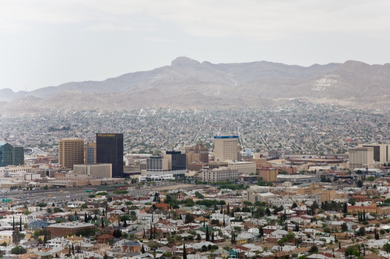 Aerial view over El Paso (US) and Ciudad Juárez (Mexico). Image credit: Charlie Llewellin / Flickr