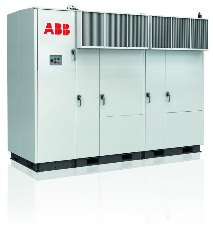 The new factory manufactures ABB’s PVS800 central inverter series. Credit: ABB