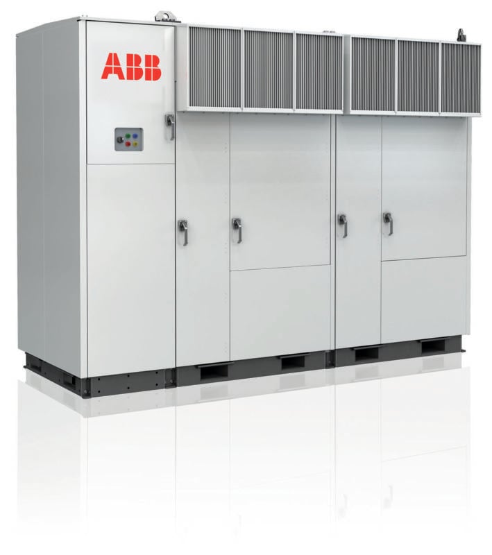 The new factory manufactures ABB’s PVS800 central inverter series. Credit: ABB