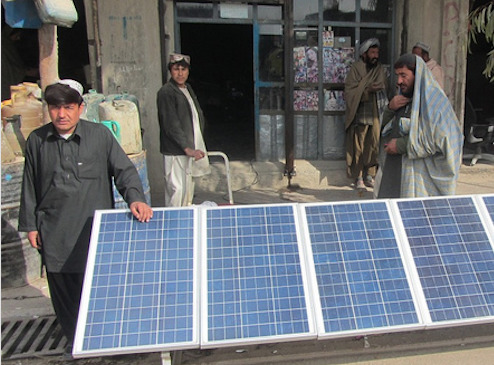 A distributed solar system at Panjwayi, in Kandahar Province, Afghanistan. Credit: USAID