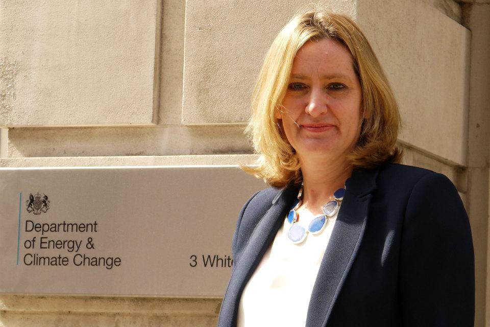 UK energy secretary Amber Rudd. The UK is still pressing Burssels for a suspension of the MIP. Image: DECC.