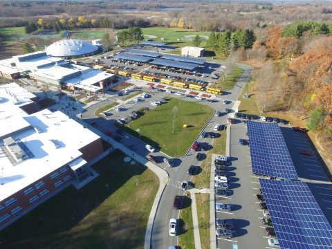 Ameresco’s portfolio of community solar projects in Wayland will help offset 25% of the town’s municipal electric needs. Image: Ameresco