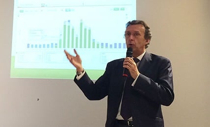 Antoine Cahuzac at the launch of the new self-consumption offering. Source: EDF ENR.