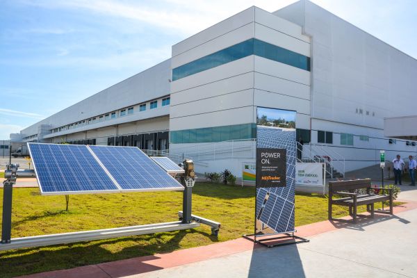 Flex recently opened a module assembly plant in Brazil with Canadian Solar. Image: Flex