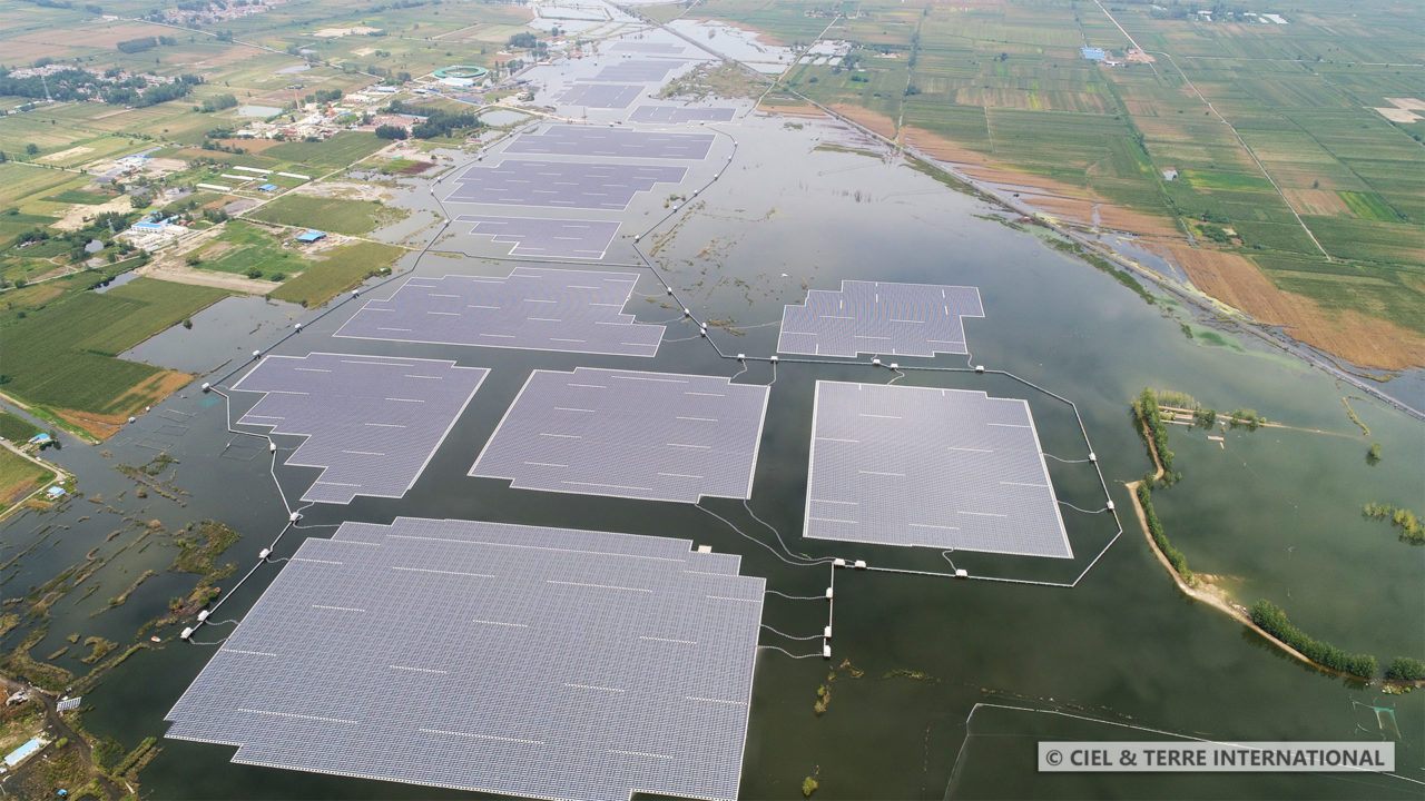 China-based firm Three Gorges New Energy, has already partially connected a 150MW floating PV project to the grid, which is likely to become the largest plant globally once fully commissioned. Credit: Ciel & Terre International