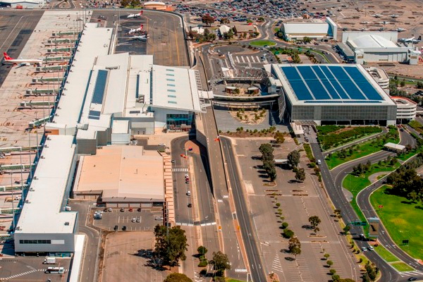  Clenergy provided its PV-ezRack SolarRoof mounting system to 1.2MW Solgen Adelaide Airport project. Image: Clernergy