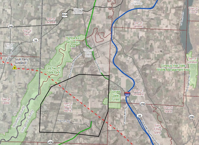 EDF Renewables North America has been awarded a contract from the New York State Energy Research and Development Authority (NYSERDA) to build a 170 MWac PV power plant near the town of Mount Morris, New York state. Image: EDF