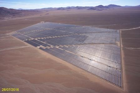 The plant is connected to Chile’s Central grid the Sistema Interconectado Central (SIC). Credit: Enel