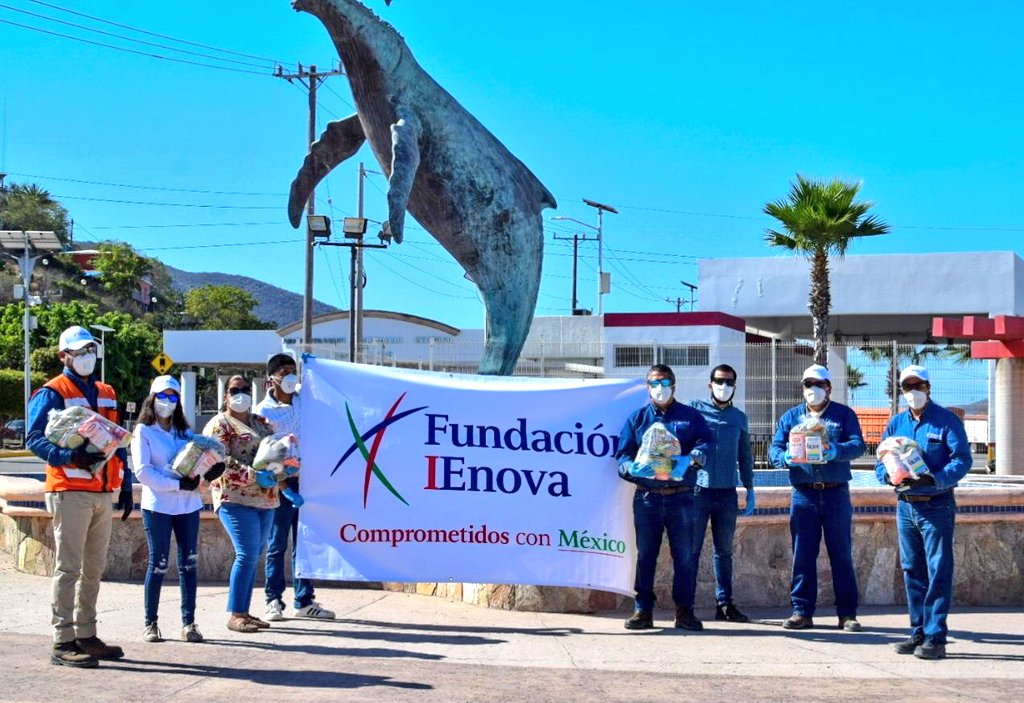 IEnova's food donations were delivered with the help of charities Valores Topolobampo AC and Cáritas Sinaloa. Image credit: IEnova on Twitter