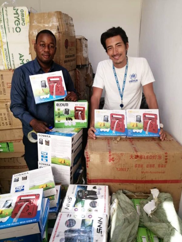The delivery of the 5,500 solar-powered radios was supported by global multilateral fund Education Cannot Wait. Image credit: UNHCR Mali / Twitter