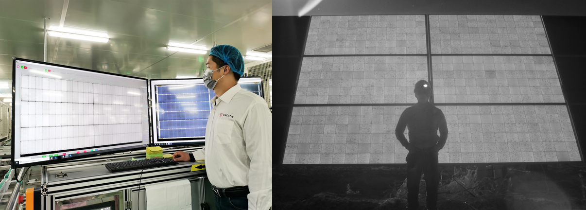 An electroluminescence inspection taking place. Image: Enertis.