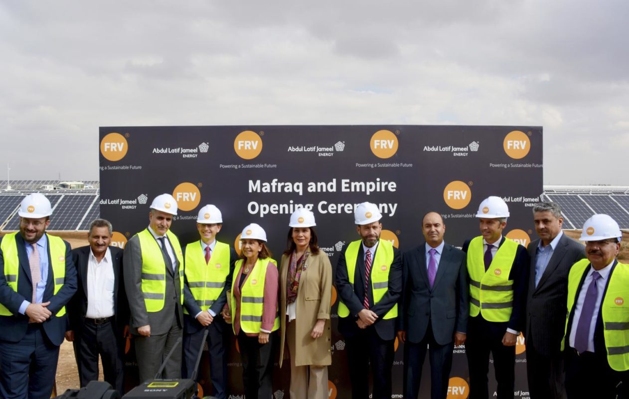 Photo call at the inauguration ceremony for Mafraq I and Empire PV plants. Source: FRV, LinkedIn