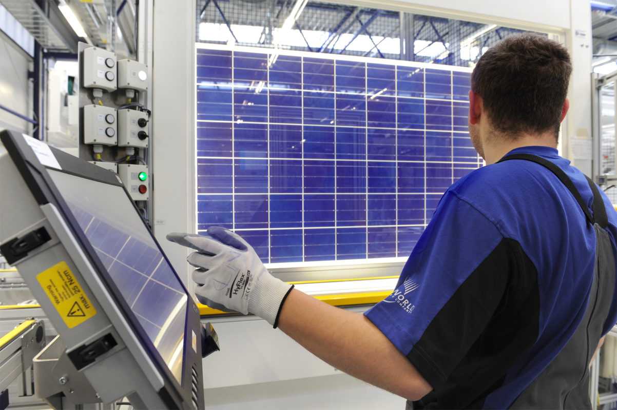 SunPower's retooling of the former SolarWorld site in Oregon is one source of future jobs growth. Credit: SolarWorld Americas.