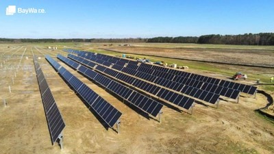 The under-construction Fern County solar project, developed by BayWa r.e. Image: BayWa r.e.