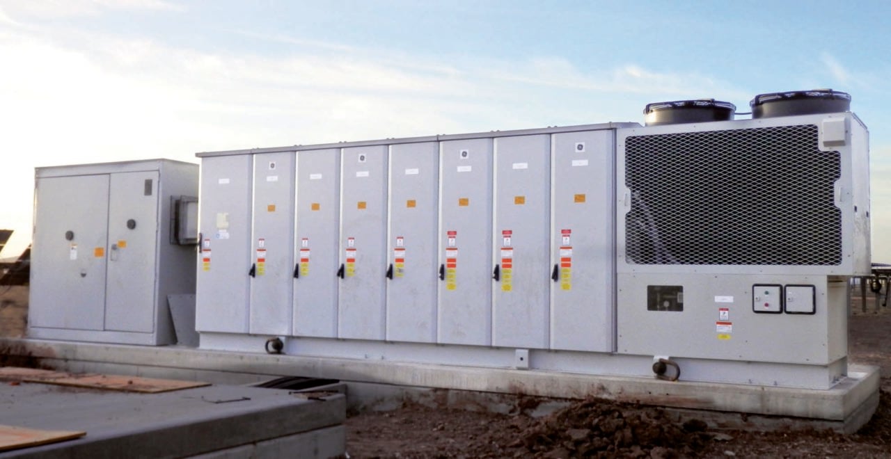 GE's 1,500V inverter - by no means the final word in higher-voltage inverters, if the company's plans come to fruition. Image: GE Power Conversion.