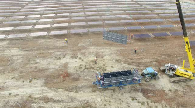 The 50MW Kidston project in North Queensland during its construction phase. Image: Genex. 