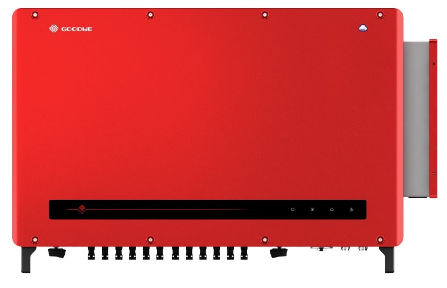 The HT series inverter is compatible with bi-facial modules, ensuring maximum utilization of available solar energy. It offers 12 MPPT for maximum energy yield, together with inter-operability with tracking systems, making it compatible with larger-area, high-performance modules. Image: GoodWe