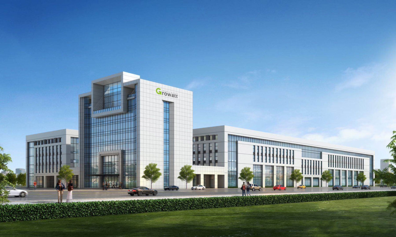 How Growatt;s new manufacturing facility will look once complete. Image: Growatt.