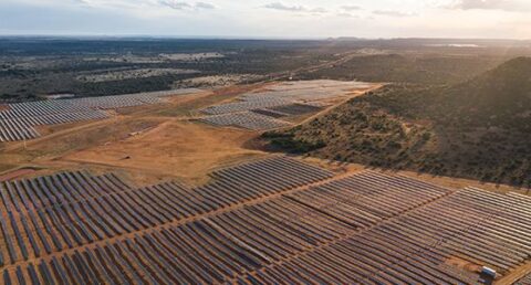 The Holstein solar project in Texas during construction. Image: 8minute Solar Energy. 