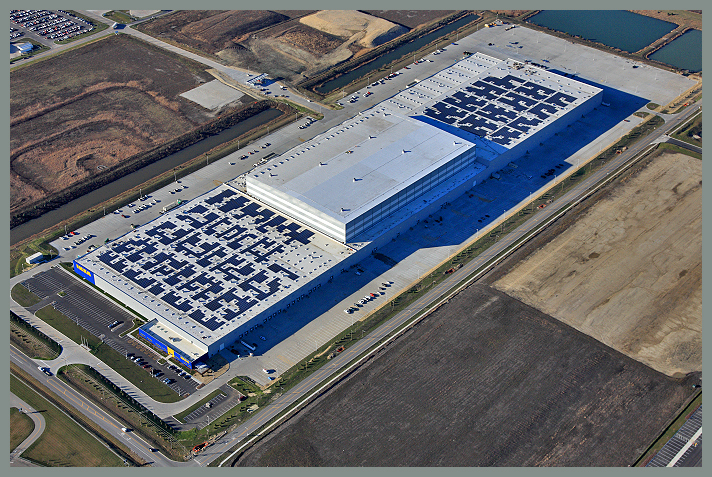 The PV project is comprised of a 1.46MW system and was built with 4,424 panels. Image: IKEA