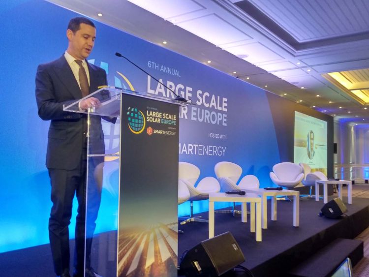 Energy state secretary João Galamba outlined Portugal's solar auction calendar at Solar Media’s Large Scale Solar Europe summit in March (Credit: Solar Media)