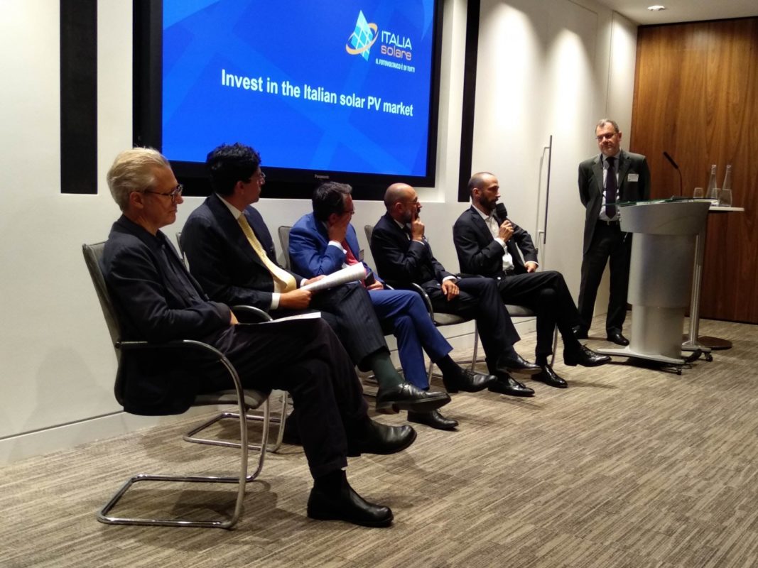 The London event examined whether Italian's PPA scene is mature enough to power a solar boom in the coming decade (Image credit: Solar Media)
