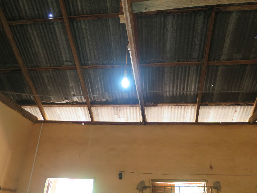 Lights up powered by solar at the Dodowa DA school