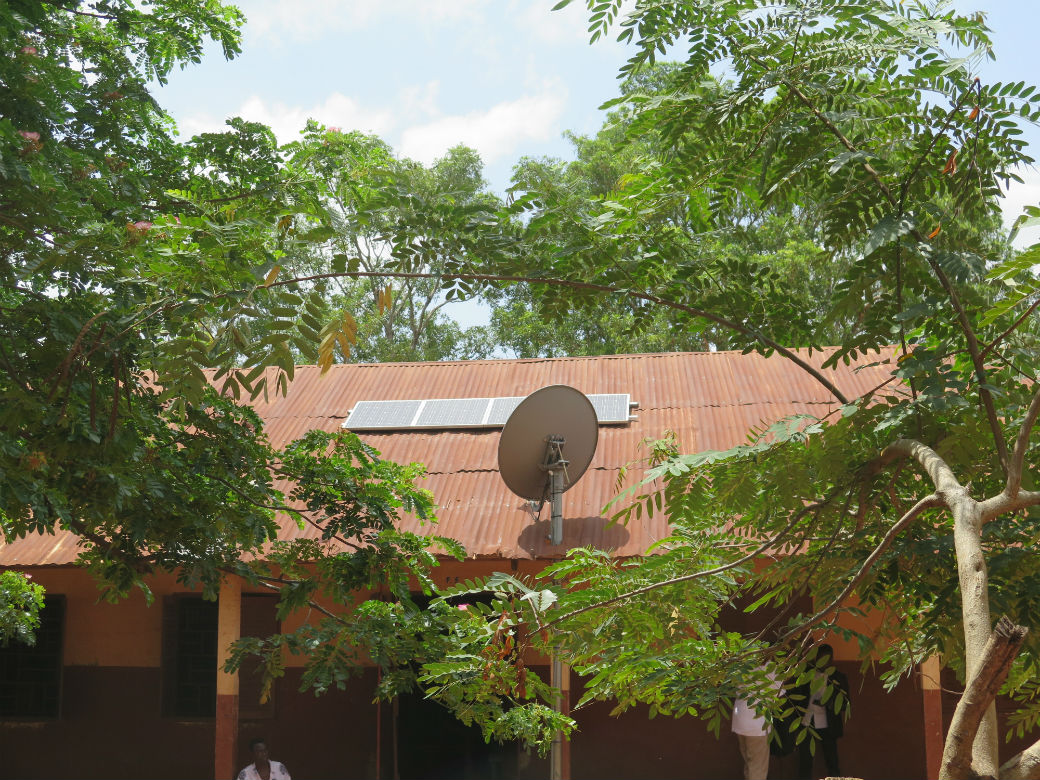 The solar and Satellite installation at Dodowa DA school