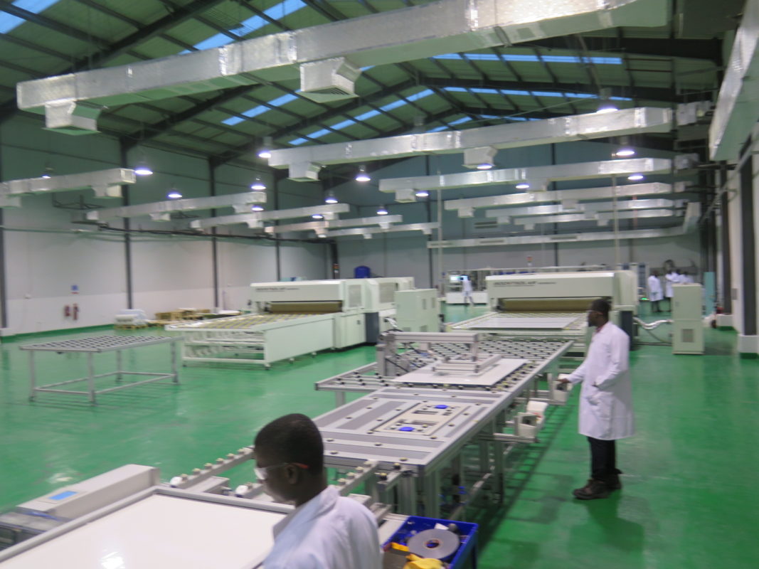 Production line inside the plant. Credit: Tom Kenning