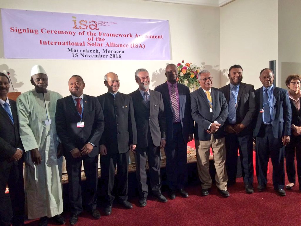 A recent ISA signing at COP22. Credit: ISA