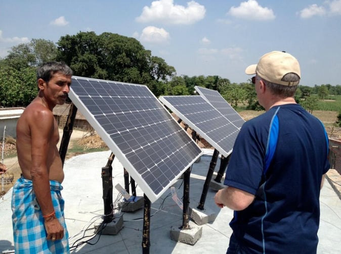 Residential rooftop solar in India is stuck at just a few hundred megwatts of deployment each year. Credit: Brad Mattson / Husk Power Systems - Wikicommons