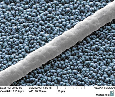 Plated Ni-Cu-Ag stack directly on Si after LCO of the front side passivation layer.