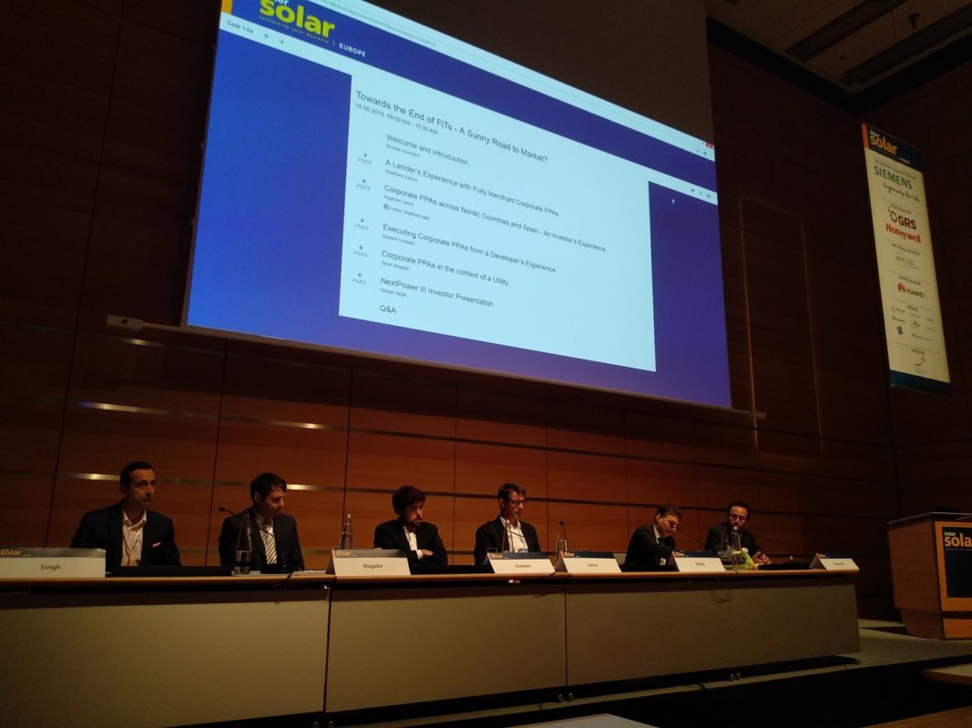 Merchant projects will gain momentum but not become the norm, the Intersolar Europe panel said (Credit: PV Tech)