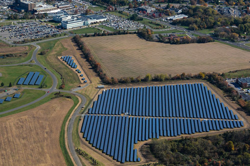 KDC Solar has a 50MW portfolio of solar facilities using net metering at 11 different locations. Credit: KDC Solar