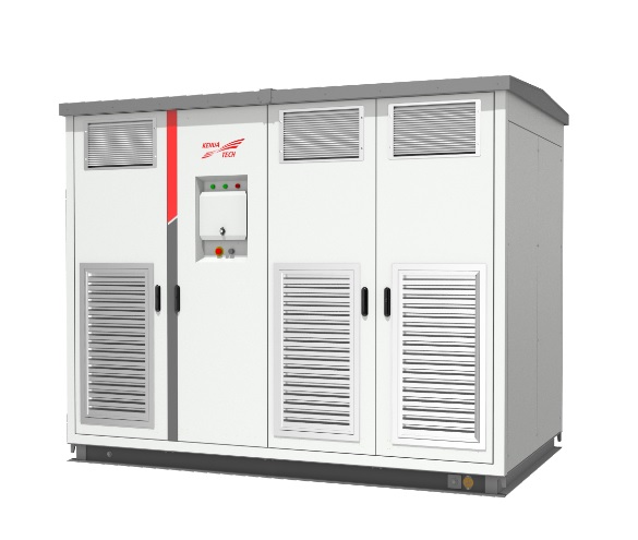 Kehua’s latest 4.167MW (SPI4167K-B-HUD) 1500V central inverter is intended to improve the system efficiency by more than 1% and reduce the LCOE cost by over 5%, according to the company. Image: Kehua Tech