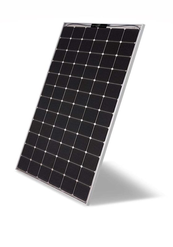 The CELLO technology, based on 12-wire cell connectors, reduces electrical losses and allows the module to produce up to 30 per cent more energy than modules without bifaciality. Image: LG