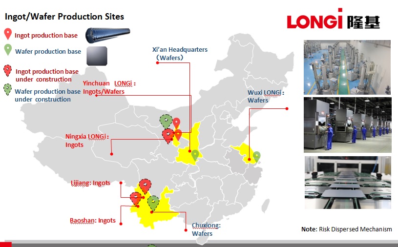 LONGi said in a financial filing that the contract would last three years and would entail the purchase of around 64,638MT for its subsidiaries that produce monocrystalline silicon ingots and wafers locate in Yinchuan, Baoshan, Lijang and Ningxia, China. Image: LONGi