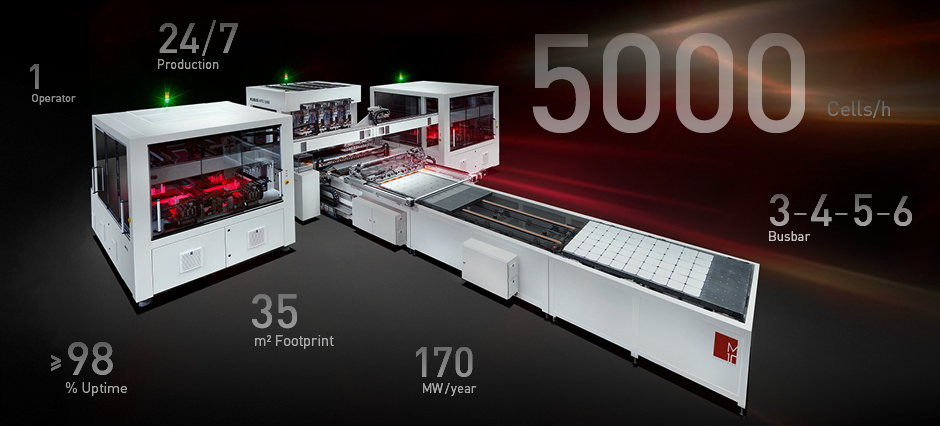 M10 Industries said that Emmvee was the first customer in India to use the new Kubus soldering machine, which has a claimed uninterrupted production with a flow rate of 5,000 cells an hour. Image: M10 Industries