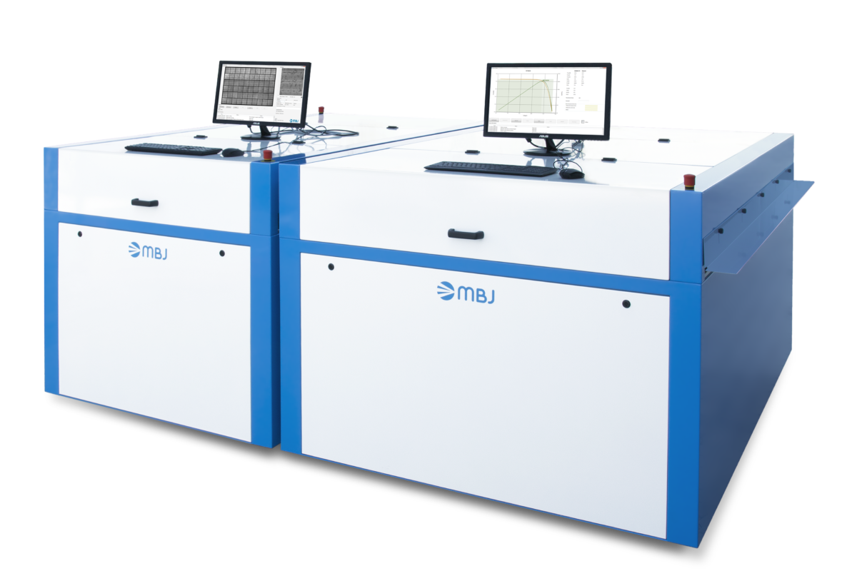 All the traditional micro crack module inspection steps are performed ‘sunny side down’ to make integration into production lines easier. Image: MBJ Solutions