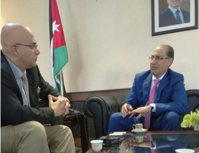 MESIA met with the Jordanian Minister of Energy & Mineral Resources and the Round 3 solar tender was discussed. Credit: MESIA