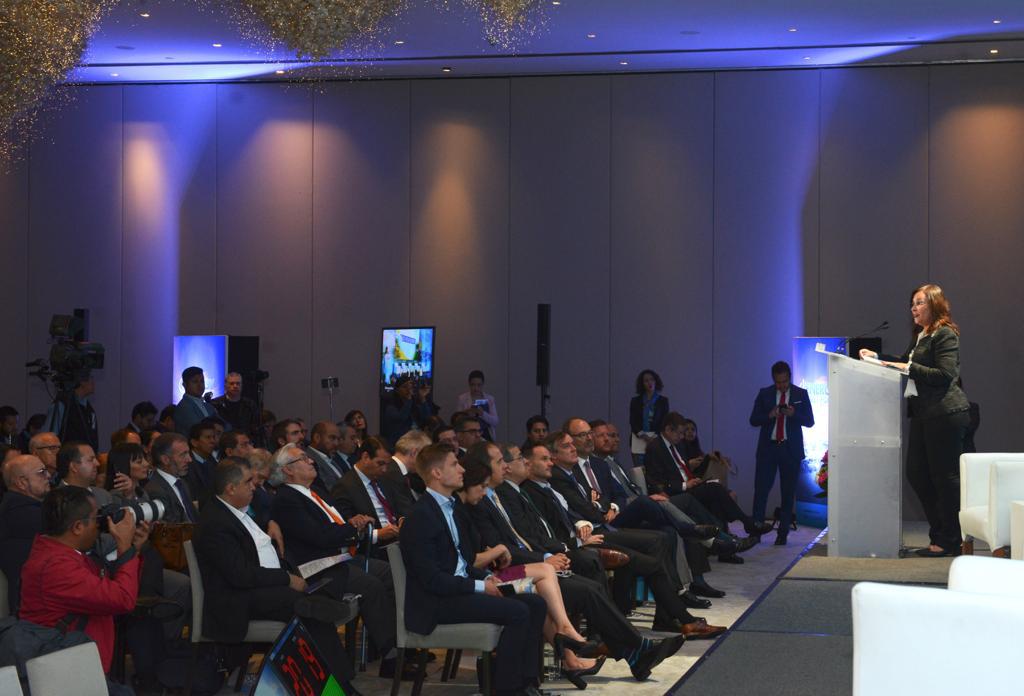 “If clean energy production rises, so must gas infrastructure to back that electricity,” Nahle told event attendees (Image credit: Mexican government)