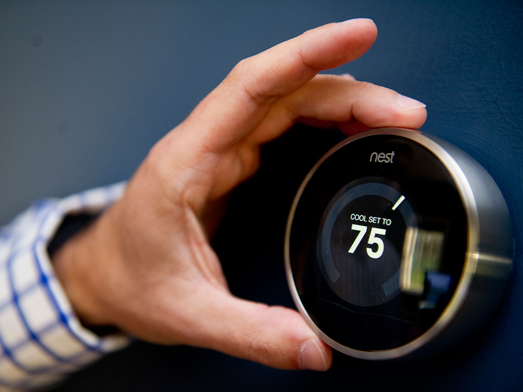 Nest Labs' automated thermostat. Source: Nest